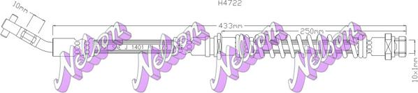 Kawe H4722 - Гальмівний шланг autocars.com.ua