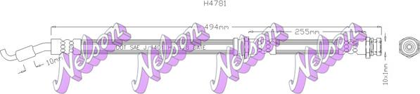 Kawe H4781 - Тормозной шланг autodnr.net