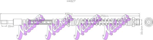 Kawe H4827 - Тормозной шланг autodnr.net