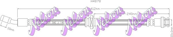 Kawe H4878 - Гальмівний шланг autocars.com.ua