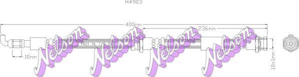 Kawe H4903 - Гальмівний шланг autocars.com.ua