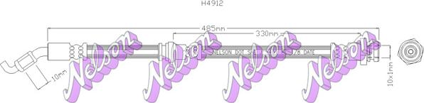 Kawe H4912 - Гальмівний шланг autocars.com.ua