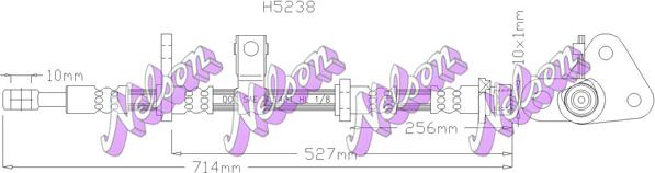 Kawe H5238 - Гальмівний шланг autocars.com.ua