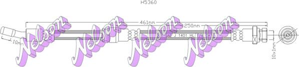 Kawe H5360 - Гальмівний шланг autocars.com.ua