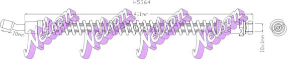 Kawe H5364 - Гальмівний шланг autocars.com.ua