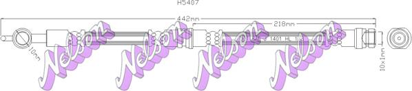 Kawe H5407 - Гальмівний шланг autocars.com.ua