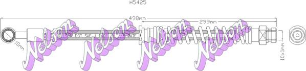 Kawe H5425 - Гальмівний шланг autocars.com.ua