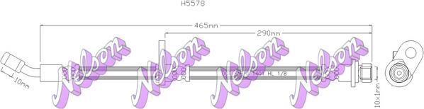 Kawe H5578 - Гальмівний шланг autocars.com.ua