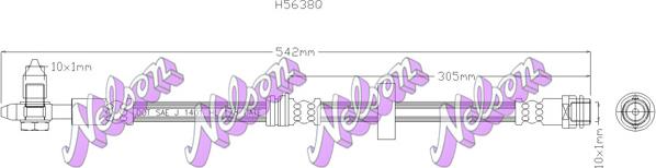 Kawe H5638Q - Тормозной шланг autodnr.net