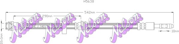 Kawe H5638 - Тормозной шланг autodnr.net