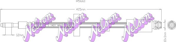 Kawe H5661 - Тормозной шланг autodnr.net