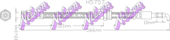 Kawe H5757 - Гальмівний шланг autocars.com.ua