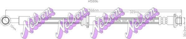 Kawe H5806 - Гальмівний шланг autocars.com.ua