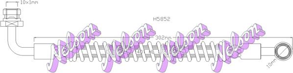 Kawe H5852 - Гальмівний шланг autocars.com.ua