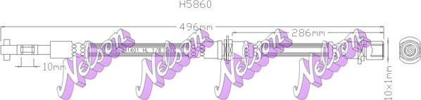 Kawe H5860 - Гальмівний шланг autocars.com.ua