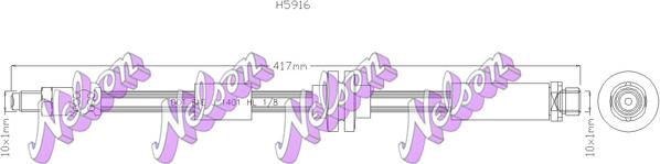 Kawe H5916 - Тормозной шланг autodnr.net