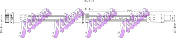 Kawe H5959 - Гальмівний шланг autocars.com.ua