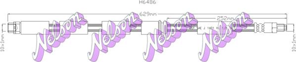 Kawe H6486 - Гальмівний шланг autocars.com.ua