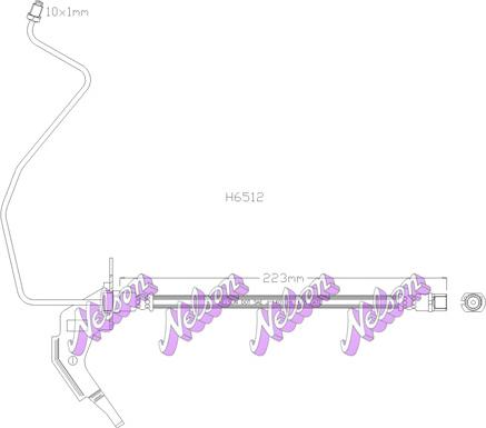 Kawe H6512 - Тормозной шланг autodnr.net