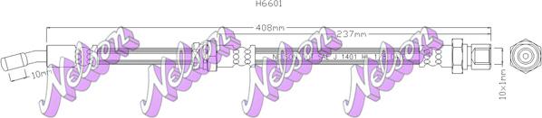 Kawe H6601 - Гальмівний шланг autocars.com.ua