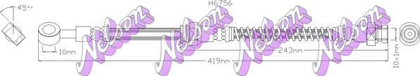 Kawe H6756 - Тормозной шланг autodnr.net