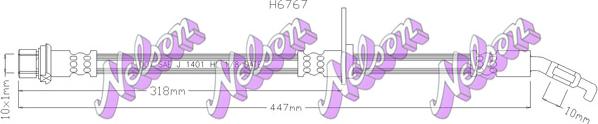 Kawe H6767 - Гальмівний шланг autocars.com.ua