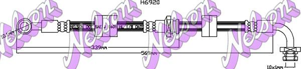 Kawe H6920 - Гальмівний шланг autocars.com.ua