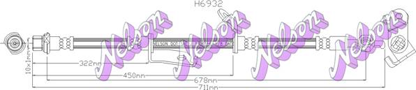 Kawe H6932 - Гальмівний шланг autocars.com.ua