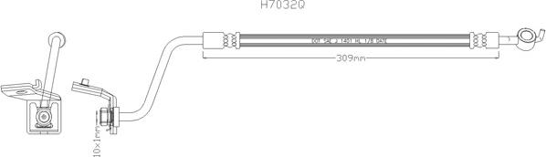 Kawe H7032Q - Гальмівний шланг autocars.com.ua