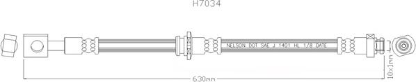 Kawe H7034 - Гальмівний шланг autocars.com.ua