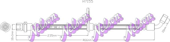 Kawe H7155 - Гальмівний шланг autocars.com.ua