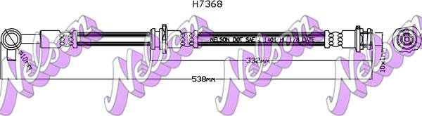 Kawe H7368 - Гальмівний шланг autocars.com.ua