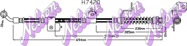 Kawe H7420 - Гальмівний шланг autocars.com.ua