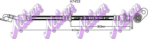 Kawe H7453 - Гальмівний шланг autocars.com.ua