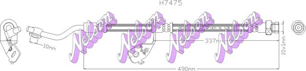 Kawe H7475 - Гальмівний шланг autocars.com.ua