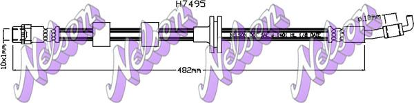 Kawe H7495 - Тормозной шланг autodnr.net