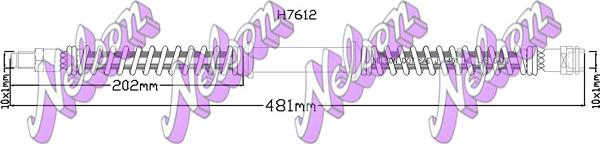 Kawe H7612 - Тормозной шланг autodnr.net