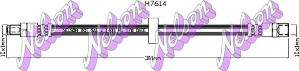 Kawe H7614 - Гальмівний шланг autocars.com.ua