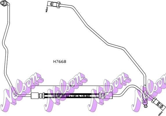 Kawe H7668 - Гальмівний шланг autocars.com.ua