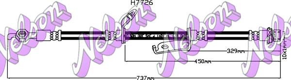 Kawe H7726 - Тормозной шланг autodnr.net