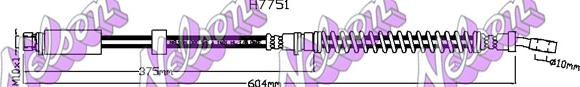 Kawe H7751 - Гальмівний шланг autocars.com.ua