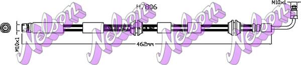 Kawe H7806 - Гальмівний шланг autocars.com.ua