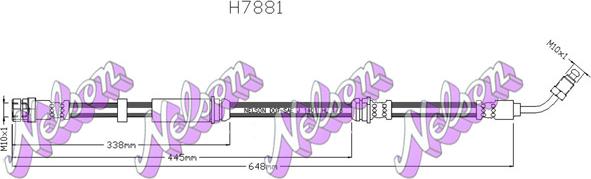 Kawe H7881 - Гальмівний шланг autocars.com.ua