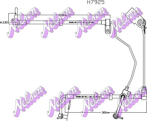 Kawe H7925 - Тормозной шланг autodnr.net