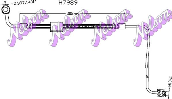 Kawe H7989 - Тормозной шланг autodnr.net