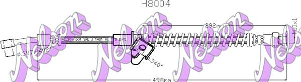 Kawe H8004 - Гальмівний шланг autocars.com.ua