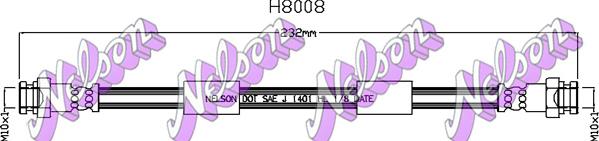 Kawe H8008 - Гальмівний шланг autocars.com.ua