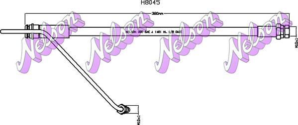 Kawe H8045 - Гальмівний шланг autocars.com.ua