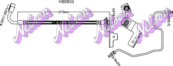 Kawe H8081Q - Гальмівний шланг autocars.com.ua