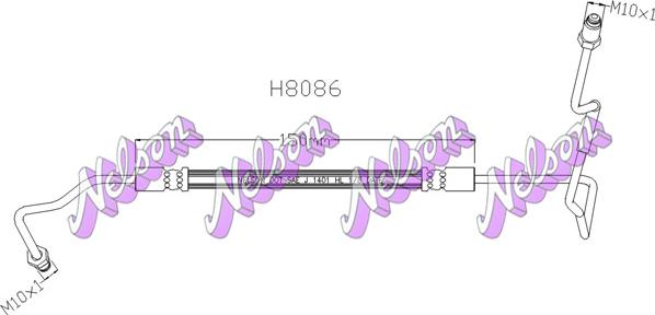 Kawe H8086 - Гальмівний шланг autocars.com.ua